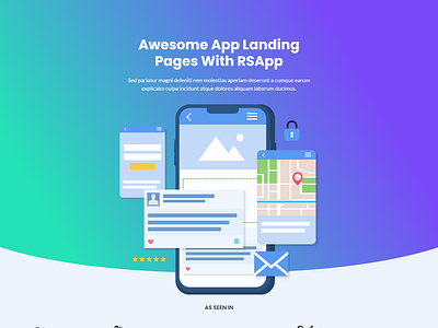 Wordpress app landing page design with elementor