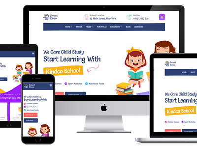 Wordpress kids school website with elementor design ecommerce website elementor elementor pro expert landing page online store web design woocommerce