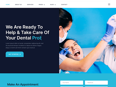 Dental Clinic wordpress website design