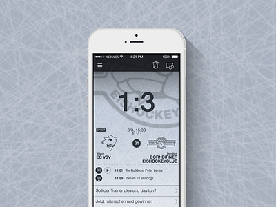 Ice Hockey App app hockey ice ios iphone ui