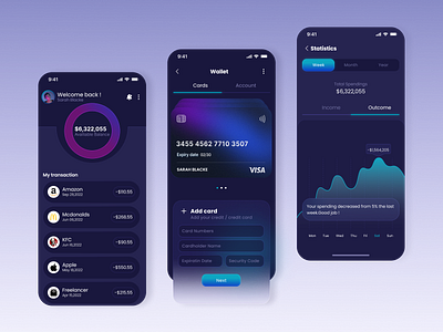 Wallet Mobile App Design.