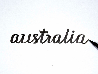 Australia brush brushlettering brushpen copics handlettering lettering organic tombow