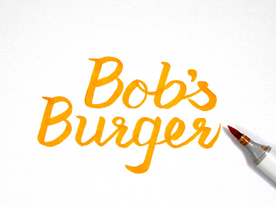 bob's burger bob brush brushlettering brushpen copics handlettering lettering linda louise organic tina tombow
