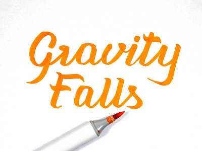 Gravity Falls, bill brush brushlettering brushpen copics dipper gravity falls handlettering lettering mabel organic tombow