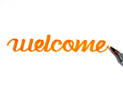 Welcome! brush brushlettering brushpen copics handlettering lettering organic tombow