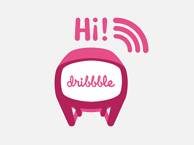 Hi Dribbble! debut debuts digitalart dribbble illustration logo mockup shot typography