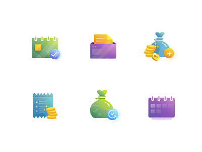 Pak Haris App | Icons Set android app app attendance business clean dashboard flat gradient icon icon set iconography icons illustration mobile mobile ui pakharis ui user interface vector web