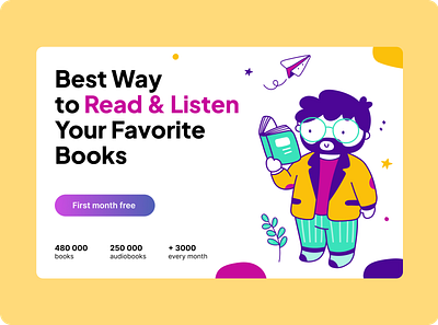 Daily UI 03 | Landing page for book store audiobook book bookreader dailyui landing store