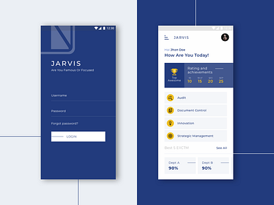 Dashboard page for Employe App