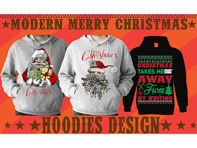 modern Christmas T-shirt design and hoodis design