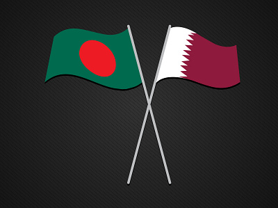 Bangladesh and Qatar flag design 3d animation bangladesh branding design flag graphic design illustration logo motion graphics qatar ui vector