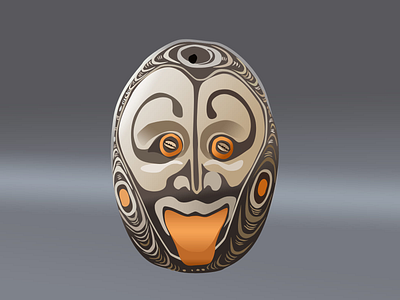 Sepik River Mask (Part of the Rarible's NFT Collection) folk masks graphic design indigenous masks luismcsoul masks nft nfts