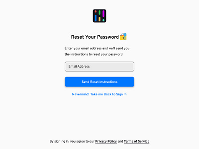 Reset Password Request app branding design reset password ui web