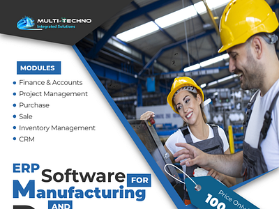 ERP Software for Manufacturing and distribution branding graphic design logo ui