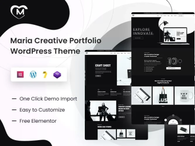 Maria - Creative Portfolio WordPress Theme agency blog business company corporate creative design elementor gallery illustration it marketing multipurpose personal photo photographer photography portfolio responsive wordpress