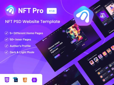 NFT Marketplace PSD Template