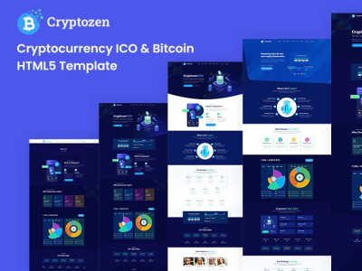 Bitcoin HTML5 Website template artificial business company crypto cryptocurrency currency dark html ico intelligence landing logo marketplace multipurpose nft pages seo software technology trading