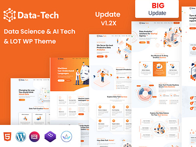 AI Tech And IOT WordPress Theme analysis analytics app artificial big business company corporate data elementor engineering learning machine multipurpose oddo portfolio predictive robot science software