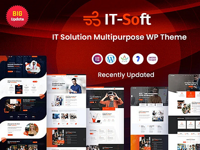 Multipurpose WordPress Theme 3d animation branding business company design elementor graphic design hosting html illustration it company it solution logo motion graphics multipurpose software technology ui