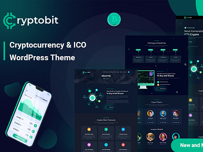 Cryptocurrency & Bitcoin WordPress Theme 3d animation blockchain branding business company cryptocurrency design elementor graphic design html illustration logo motion graphics multipurpose nftmarket payment responsive trading ui