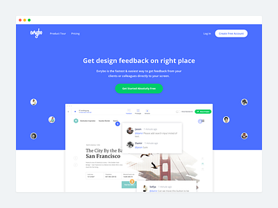 Landing Page Evrybo collaboration design icons illustration landing page product share ui ux web design