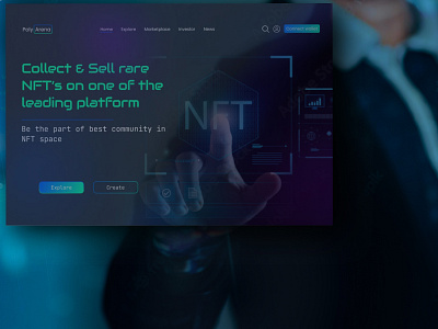 NFT space / Landing branding design landing landing page motion graphics neon page nft nft space ui презентация