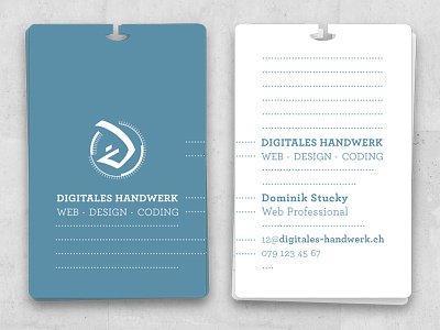 Visitenkarte Digitales Handwerk business card coding design graphics illustrator label logo photoshop travel web