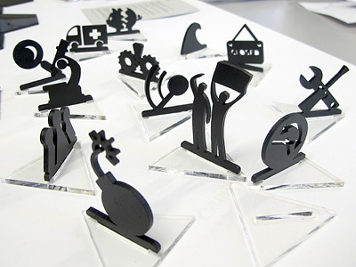 Collateral game iad zhdk icons laser cut