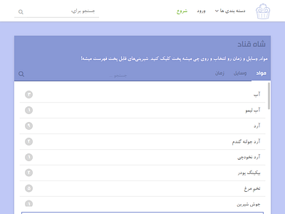 Shahghanad(shahghanad.com) web app screenshot. app clean design farsi iran persian typography uxui web app