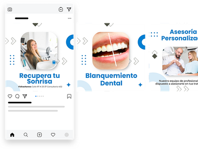 Social Media Posts for a dentist | Instagram feed