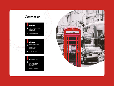 Contact us page concept