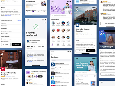 Healthcare Mobile App app bitcoin clean cryptocurrency dark darktheme design finance healthcare ios iphone landing llustration minimal mobileapp ui userinterface ux vector