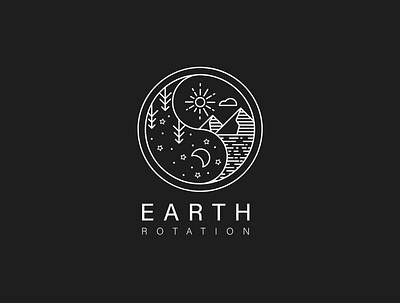 Earth Rotation adobeilustrator branding design graphic design illustration logo logos vector