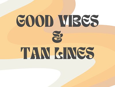 Good Vibes & Tan Lines branding design good vibes graphic design illustration logo simple sun