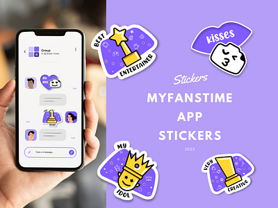 MY FANSTIME APP STICKERS app digitalstickers graphic design illustration stickers ui ux vector