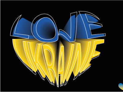 Stand with Ukraine! design graphic design illustration typography vector