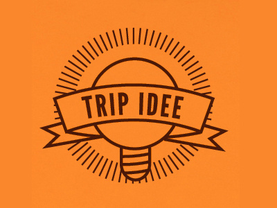 Tripidee idea lightbulb logo travel trip