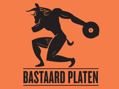 Logo Bastaard Platen discthrower discuswerper greek logo minotaur minotaurus record record label vinyl