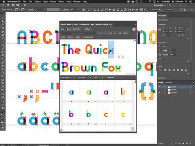 Fontself Maker for Illustrator CC font lettering opentype typography