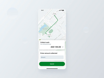 Careem Captains App – Service fee deduction animation blue confetti design green interaction mobile product design ui ux