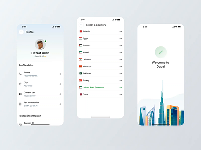 Careem Captain App – City change animation blue design mobile product design ui ux