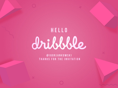 Hello dribbble! abstract debut dribbble geometric hello shot thank you