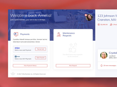 Villa Rentals - Dashboard app app design dashboad design real estate ui ux