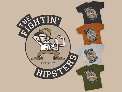 The fightin' hipsters t-shirt design fightin hipsters fightin irish fighting fighting hipsters fighting irish hipster tshirt