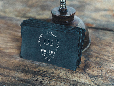 Malloy Interior Lighting Design - logo / branding branding business card lighting logo