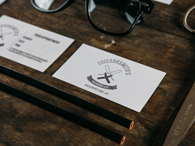 Scissorsmiths Barber Co - logo / branding barber branding business card logo