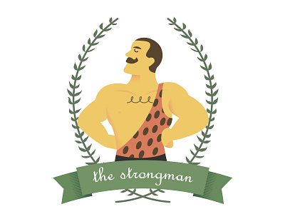 The circus series - The strongman circus illustration strongman