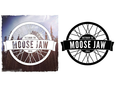 Detour to Moose Jaw logo design illustration logo print typography
