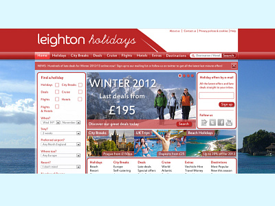 Holiday bookings website booking ecommerce web design website