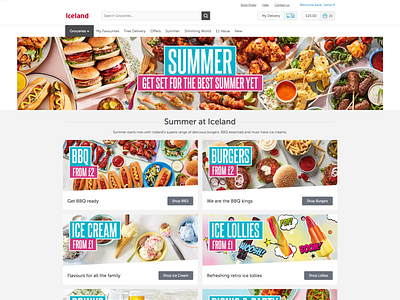 Seasonal Promotional homepage